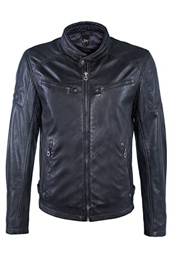 Gipsy Herren Marc Lakev Lederjacke, blau/schwarz, XXL von Gipsy