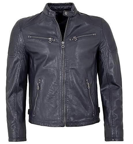 Gipsy Herren Marc Lakev Lederjacke, blau/schwarz, XXL Gipsy Herren Marc Lakev Lederjacke, blau/schwarz, XXL von Gipsy