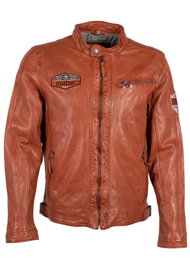 Gipsy Lederjacke Biker GMRydoz - burned orange von Gipsy