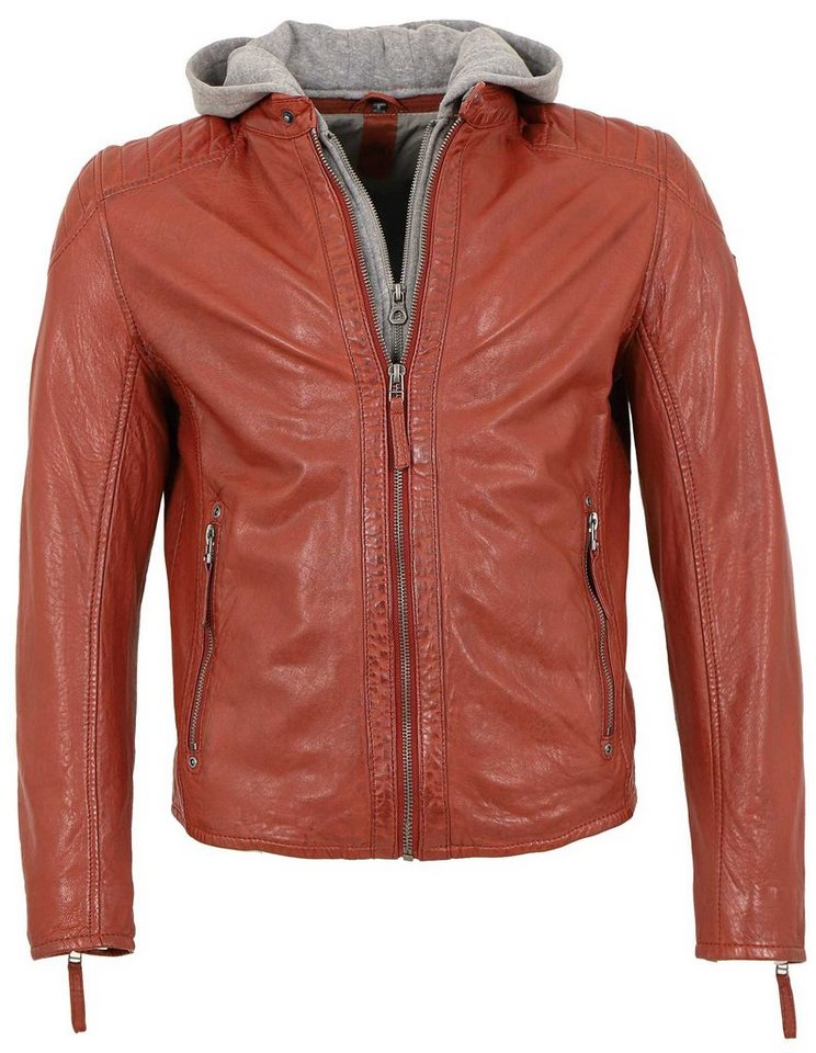 Gipsy Lederjacke Echtleder Lammnappa Bikerjacke rot von Gipsy