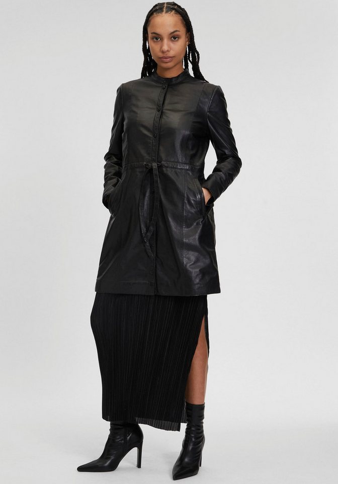 Mauritius Lederweste GWVivika mit 2-Wege-Reißverschluss, Zipper-Detail, Wattierung von Mauritius