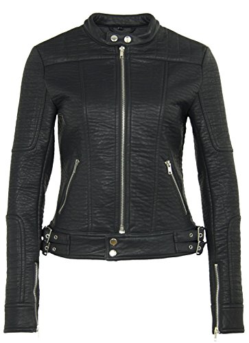 Gipsy Mauritius Damen Lederjacke im Biker Look Model Chila in schwarz aus PU-Leder (S) von Gipsy