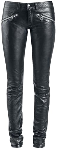 Gipsy ZipaTrouser SNVV Frauen Lederhose schwarz M 100% Leder Basics von Gipsy
