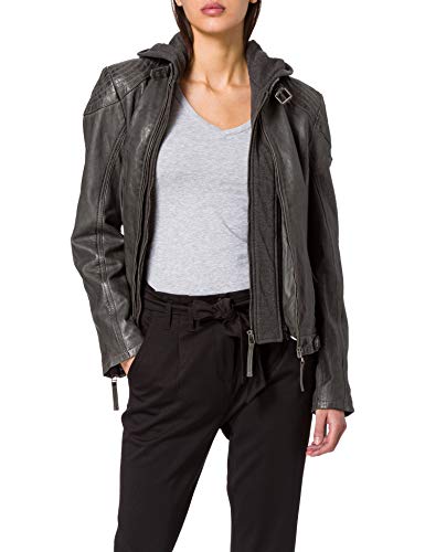 Mauritius Cacey LEGV Frauen Lederjacke anthrazit XXL 100% Leder Basics von Gipsy