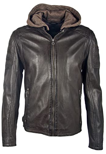 Gipsy Herren Rylo Lakev Lederjacke, Bio Dunkelbraun, Large von Gipsy