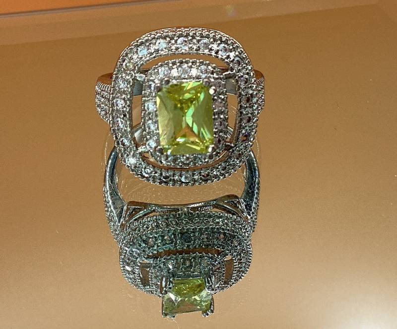 Smaragdschliff Gelb Zirkon Diamant Verlobung Labor Gewachsen Moissanit Jahrestag Geschenk Geburtstag von GipsyJewelers
