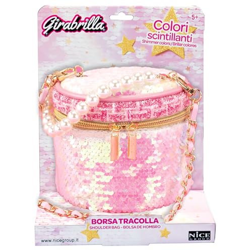 Girabrilla Bag Topcase Umhängetasche in Zylinderform mit Pailletten von Girabrilla