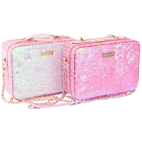 Girabrilla Tweed Case 1 Maxi Schminkkoffer mit Spiegel und Schminkset Überraschungsfarbe von Girabrilla