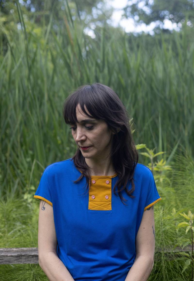 Handgemachtes Baumwoll+Viskose Shirt Mit Karo-Detail [Margate Shirt/Blau] von GiraeRigira