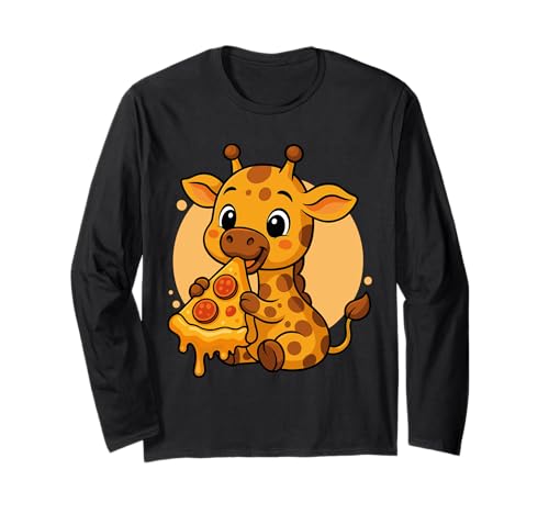 Lustige Giraffe isst Pizza Grafik Jungen Mädchen Giraffe Liebhaber Langarmshirt Lustige Giraffe isst Pizza Grafik Jungen Mädchen Giraffe Liebhaber Langarmshirt von Giraffe Eating Pizza Graphic Design