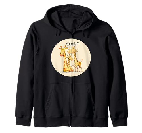 Familie mit Giraffen, für Erwachsene und Kinder Kapuzenjacke Familie mit Giraffen, für Erwachsene und Kinder Kapuzenjacke von Giraffe Family