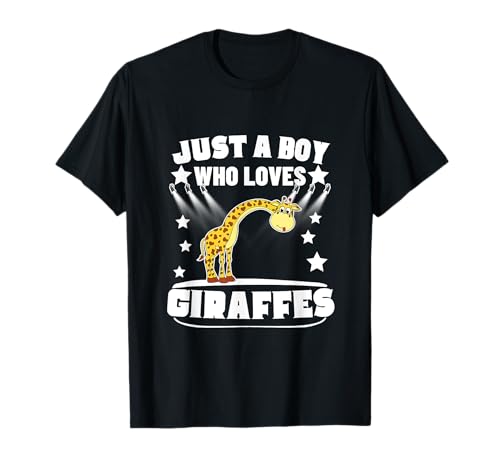 Just A Boy Who Loves Giraffes Lustige Giraffe T-Shirt Just A Boy Who Loves Giraffes Lustige Giraffe T-Shirt von Giraffe Gifts For Women Adults And Men