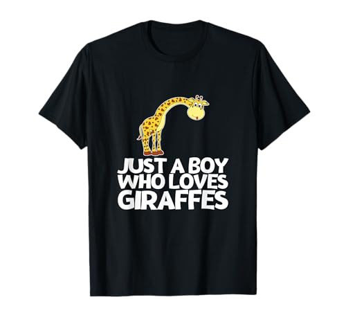 Just A Boy Who Loves Giraffes Lustige Giraffe T-Shirt Just A Boy Who Loves Giraffes Lustige Giraffe T-Shirt von Giraffe Gifts For Women Adults And Men