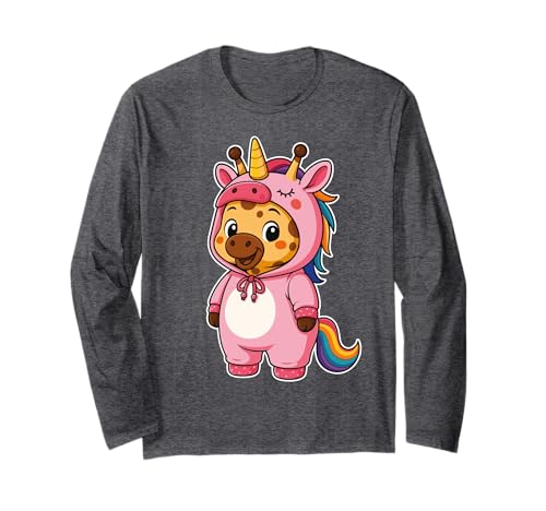 Kawaii Giraffe im Einhorn Kostüm für Mädchen Kinder Einhorn Langarmshirt Kawaii Giraffe im Einhorn Kostüm für Mädchen Kinder Einhorn Langarmshirt von Giraffe In Unicorn Costume Kawaii Design