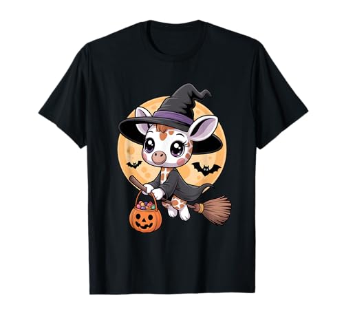 Giraffe Hexenhut Kürbis Halloween Kostüm Herren Damen Kinder T-Shirt Giraffe Hexenhut Kürbis Halloween Kostüm Herren Damen Kinder T-Shirt von Giraffe Lover Halloween Party Wear