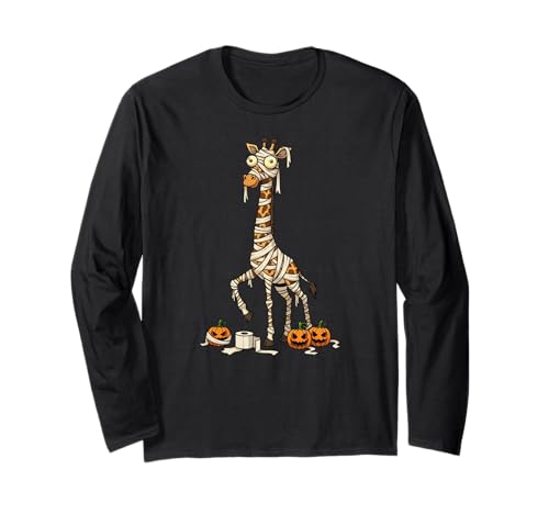 Lustige Giraffe Mama Kürbis Halloween Kinder Herren Damen Langarmshirt Lustige Giraffe Mama Kürbis Halloween Kinder Herren Damen Langarmshirt von Giraffe Lovers Cute Halloween Outfits for Boy Girl
