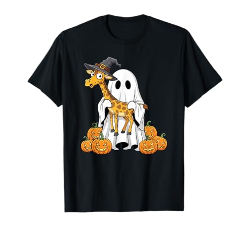 Lustiger Geist Giraffe Kürbis Halloween Kinder Herren Damen T-Shirt Lustiger Geist Giraffe Kürbis Halloween Kinder Herren Damen T-Shirt von Giraffe Lovers Cute Halloween Outfits for Boy Girl