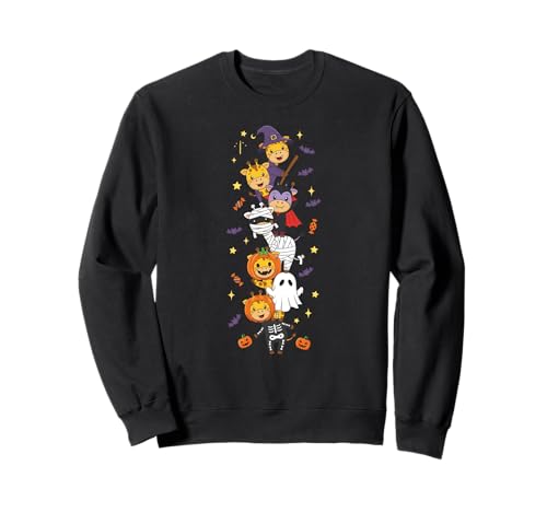Lustige Giraffe Hexe Vampir Geist Halloween Kinder Herren Damen Sweatshirt von Giraffe Lovers Halloween Skeleton Mummy Outfits
