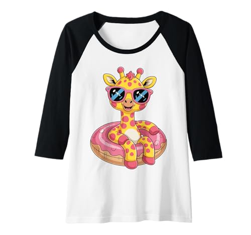 Damen Niedliche Giraffe im Urlaub Grafik Sommer für Kinder Mädchen Raglan Damen Niedliche Giraffe im Urlaub Grafik Sommer für Kinder Mädchen Raglan von Giraffe On Vacation Graphic Summer Design