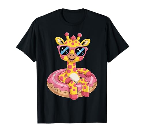 Niedliche Giraffe im Urlaub Grafik Sommer für Kinder Mädchen T-Shirt Niedliche Giraffe im Urlaub Grafik Sommer für Kinder Mädchen T-Shirt von Giraffe On Vacation Graphic Summer Design