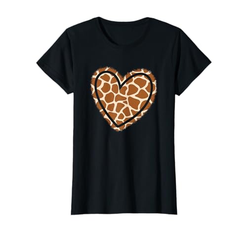 Niedliches Tiermuster Giraffen-Druck Herz Frauen Mädchen T-Shirt Niedliches Tiermuster Giraffen-Druck Herz Frauen Mädchen T-Shirt von Giraffe Print Outfit Women Girls Kids