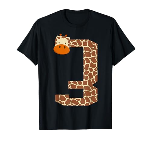Giraffen-Themed 3. Geburtstag Kinder 3 Jahre alt Giraffenliebhaber T-Shirt Giraffen-Themed 3. Geburtstag Kinder 3 Jahre alt Giraffenliebhaber T-Shirt von Giraffe Costume For Boys Kids Girls 3 Year Old