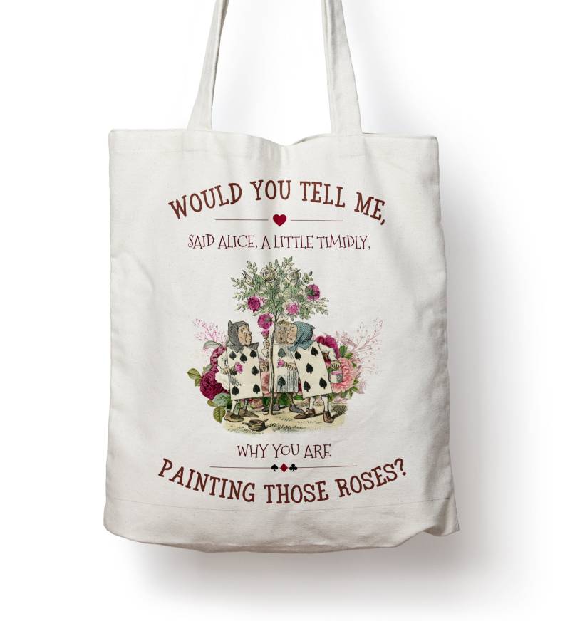 Alice Wonderland Einkaufstasche, Spielkarten, Herzkönigin, Sporttasche, Pe-Tasche, Schule, Universität Über Der Schulter, 38 cm X 40 von GiraffeandCustard