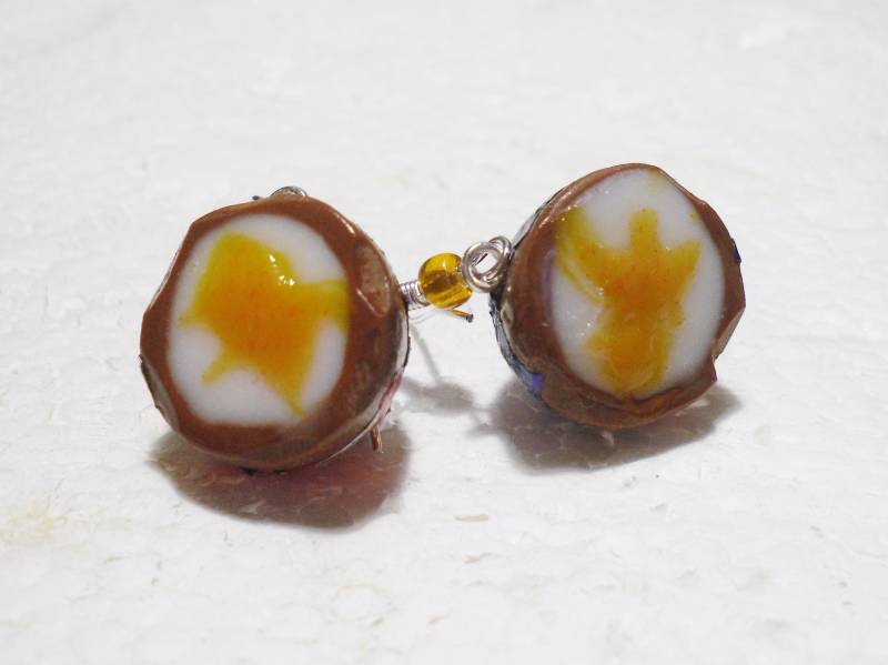 Fondant Ei Ohrringe. Fimo von GiraffesKiss