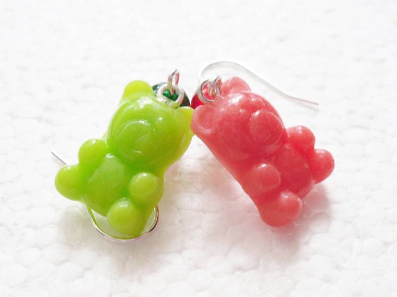 Gelee Trägt Ohrringe. Polymer Clay von GiraffesKiss