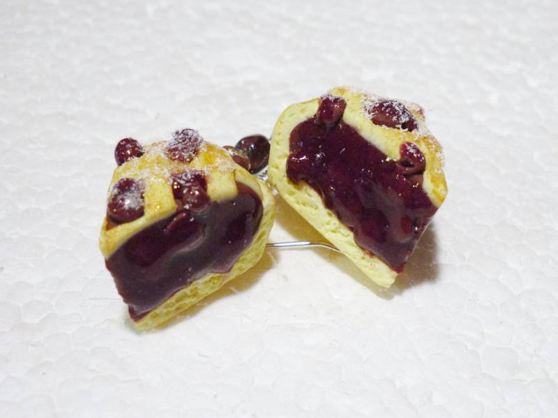 Kirschkuchen Ohrringe. Polymer Clay von GiraffesKiss