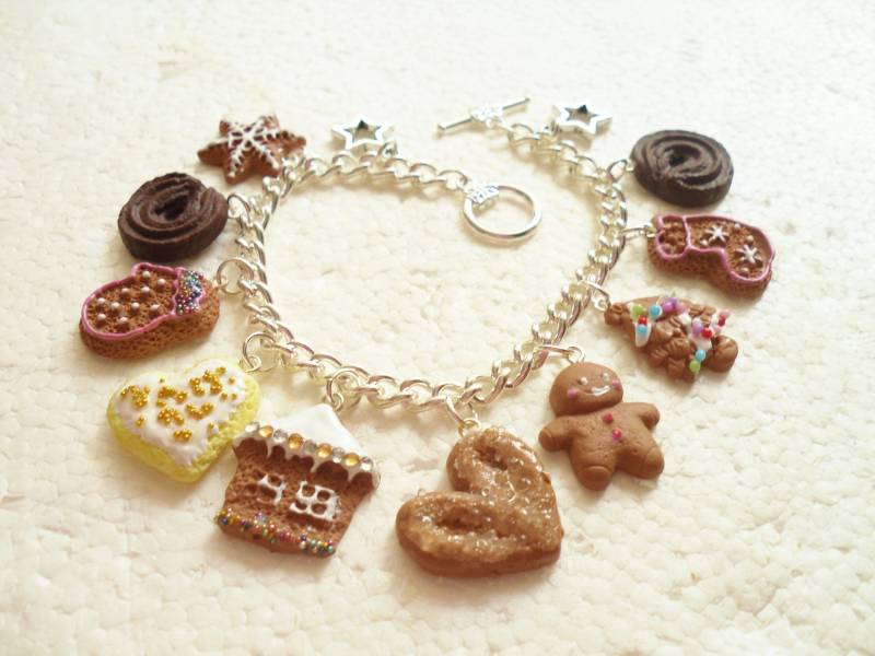 Lebkuchen Bettelarmband. Fimo von GiraffesKiss