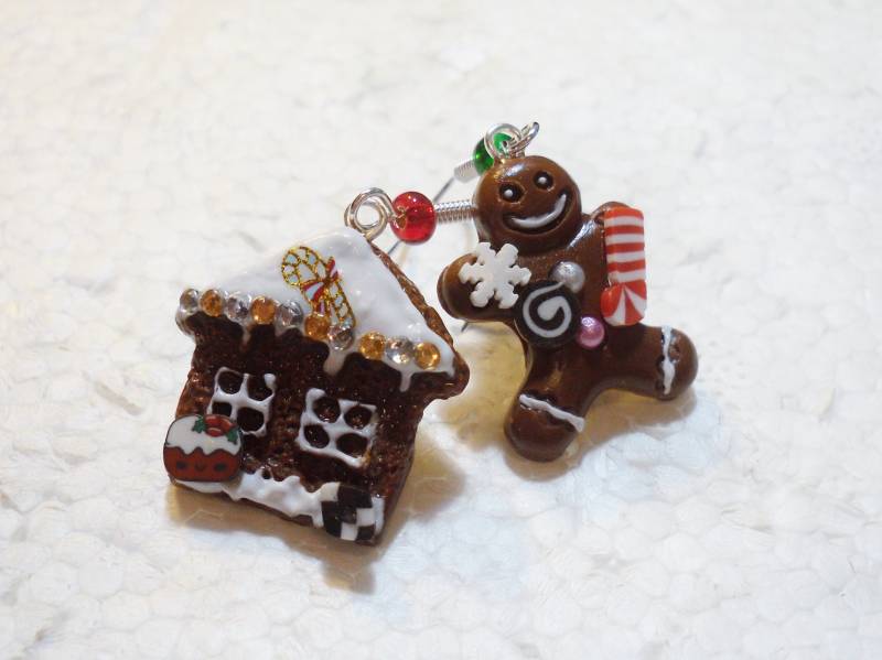 Lebkuchen Cookie Ohrringe. Fimo von GiraffesKiss