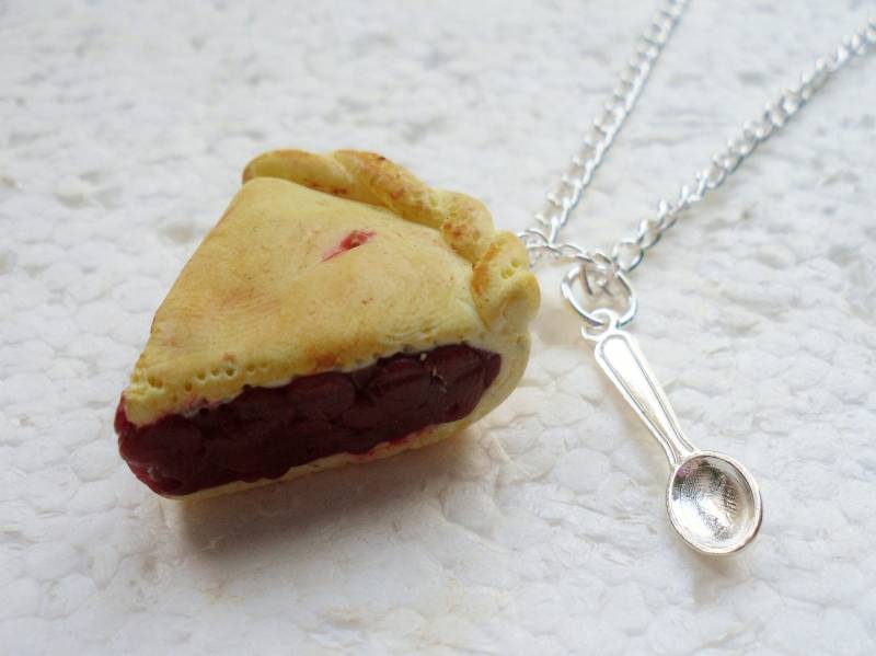 Scheibe Kirschtkuchenanhänger. Polymerton von GiraffesKiss