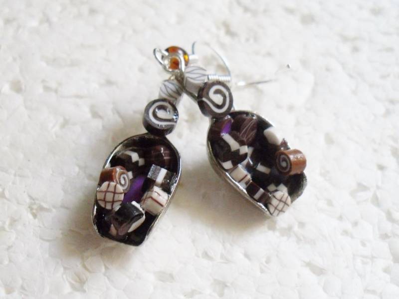 Scoop Of Chocolates Ohrringe. Polymer Clay von GiraffesKiss