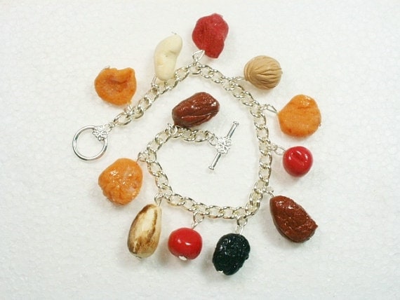 Trockenfrüchte Und Nuss-Armband. Polymer Clay von GiraffesKiss