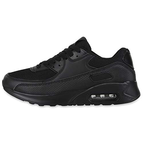 Giralin Damen Laufschuhe Flache Sportschuhe Runners Sneakers Low 111895 Schwarz Schwarz 38 von Giralin