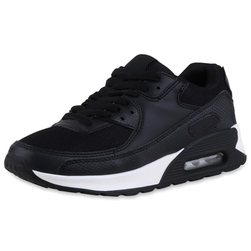 Giralin Damen Sportschuhe Runners Laufschuhe Profilsohle Sneakers 120408 Schwarz Robust 37 von Giralin