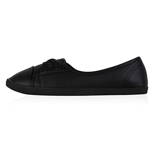 Giralin Sportliche Damen Ballerinas Bequeme Flats Basic 179838 Schwarz Total 40 von Giralin