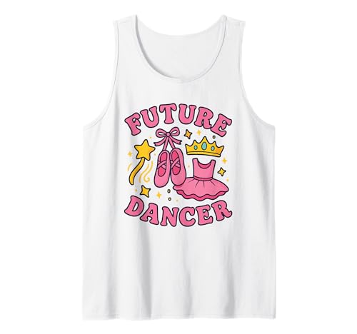 Future Dancer Kinder Ballett Prinzessin Karriere Ballett Liebhaber Mädchen Tank Top von Girl Ballerina Future Dancer Princess Dream Wear