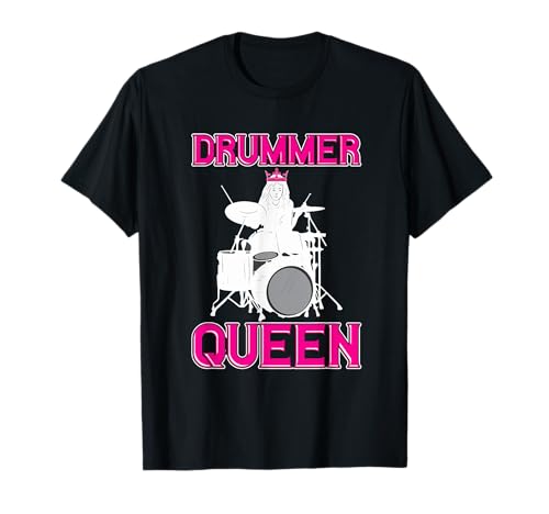 Drummer Queen Drumming Frauen Mädchen Drums T-Shirt Drummer Queen Drumming Frauen Mädchen Drums T-Shirt von Girl Funny Drummer Queen Designs