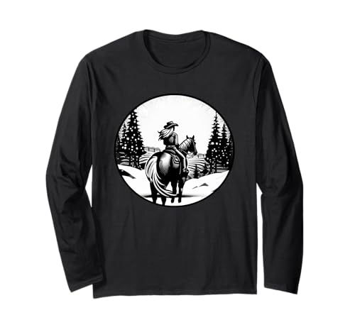 Cowgirl Reiten Mädchen Liebe Pferde Winter Y'all Langarmshirt Cowgirl Reiten Mädchen Liebe Pferde Winter Y'all Langarmshirt von Girl Loves Horseback Riding Cowgirl Equestrian
