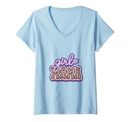 Damen Lustiger Spruch Momma of Girls T-Shirt mit V-Ausschnitt Damen Lustiger Spruch Momma of Girls T-Shirt mit V-Ausschnitt von Girl Mom Designs