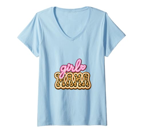 Damen Lustiger Spruch Momma of Girls T-Shirt mit V-Ausschnitt Damen Lustiger Spruch Momma of Girls T-Shirt mit V-Ausschnitt von Girl Mom Designs