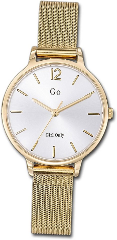 Girl Only Quarzuhr Girl Only Edelstahl Damen Uhr 695934, Damenuhr mit Edelstahlarmband, rundes Gehäuse, mittel (ca. 32mm), Fash von Girl Only