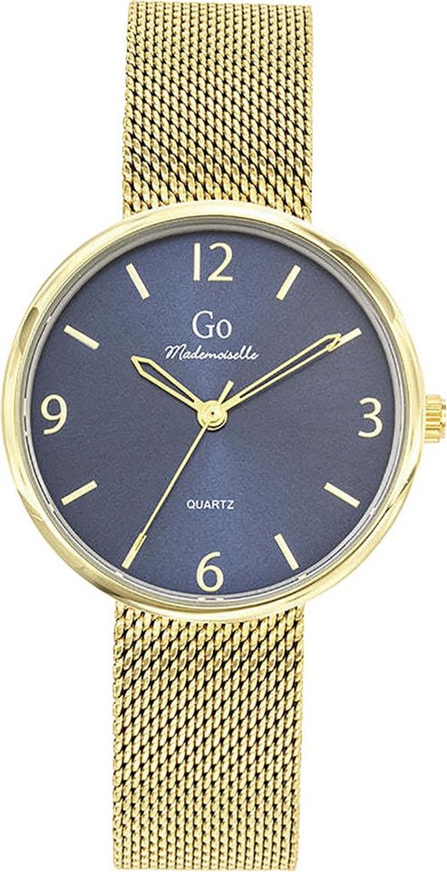 Girl Only Quarzuhr Girl Only GO Damen Armbanduhr, (Analoguhr), Damenuhr GO gold, mittel (ca. 34mm) Edelstahlarmband, Fashion-Style von Girl Only