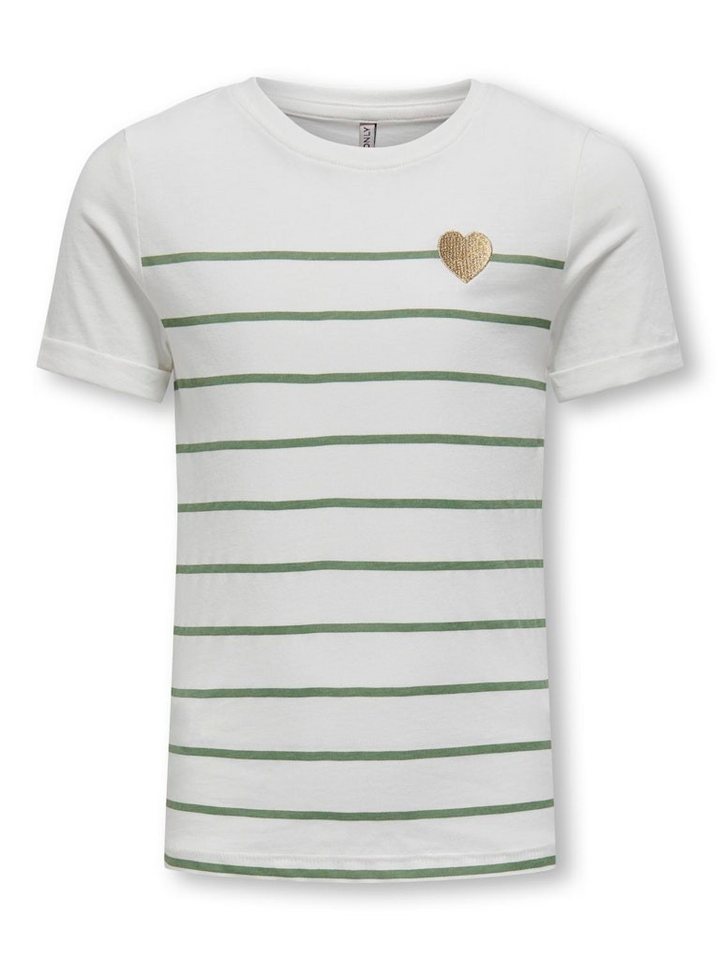 KIDS ONLY T-Shirt KOGEMILY LIFE S/S HEART TOP (1-tlg) edel von KIDS ONLY