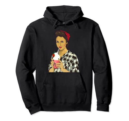 Girl Power Pin Up Retro Rockabilly Milkshake Rock n Roll Pullover Hoodie von Girl Power Pin Up Retro Rockabilly Pinup