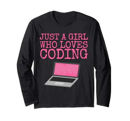 Nur ein Mädchen, das Programmieren liebt Langarmshirt von Girl Software Developer Coding By DoodleRob