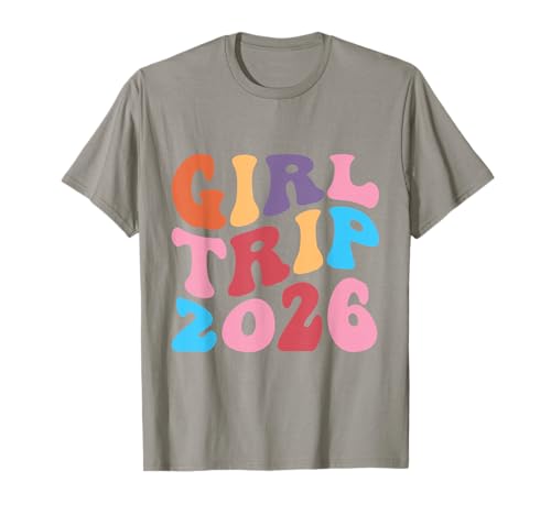 Girl Trip 2026 Vacation Cruise Squad T-Shirt Girl Trip 2026 Vacation Cruise Squad T-Shirt von Girl Trip 2026 Retro Groovy Matching Squad
