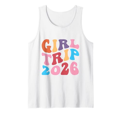 Girl Trip 2026 Vacation Cruise Squad Tank Top Girl Trip 2026 Vacation Cruise Squad Tank Top von Girl Trip 2026 Retro Groovy Matching Squad